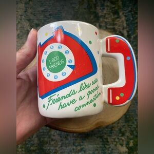 Vintage 80s Avon Friends love telephone coffee tea mug